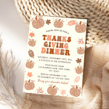 Cena de Acción de Gracias Otoño Calabaza