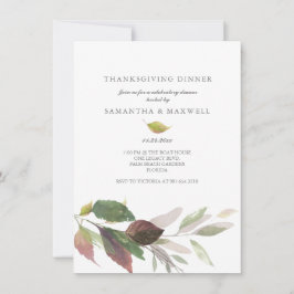 Invitación Cena de Acción de Gracias personalizado invita a a