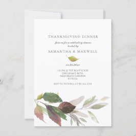 Invitación Cena de Acción de Gracias personalizado invita a a