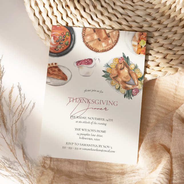 Invitación Cena de Acción de Gracias Rustic Fall (Subido por el creador)