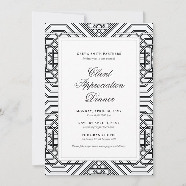 Invitación Cena de Agradecimiento a Clientes (Anverso)