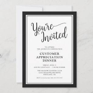 Invitación Cena de Agradecimiento a Clientes Corporativos Emp