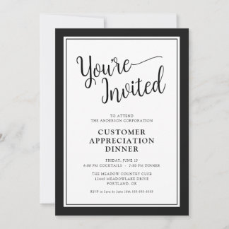 Invitación Cena de Agradecimiento a Clientes Corporativos Emp