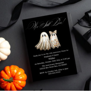 Invitación Cena de Aniversario del Boda Temático de Halloween