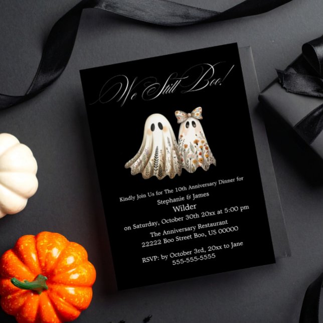 Invitación Cena de Aniversario del Boda Temático de Halloween (Subido por el creador)