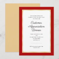 Cena de Apreciación del Cliente | Rojo y Oro