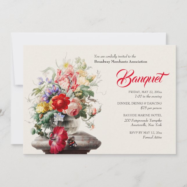 Invitación Cena de Banquetes de la Disposición de Victoria (Anverso)