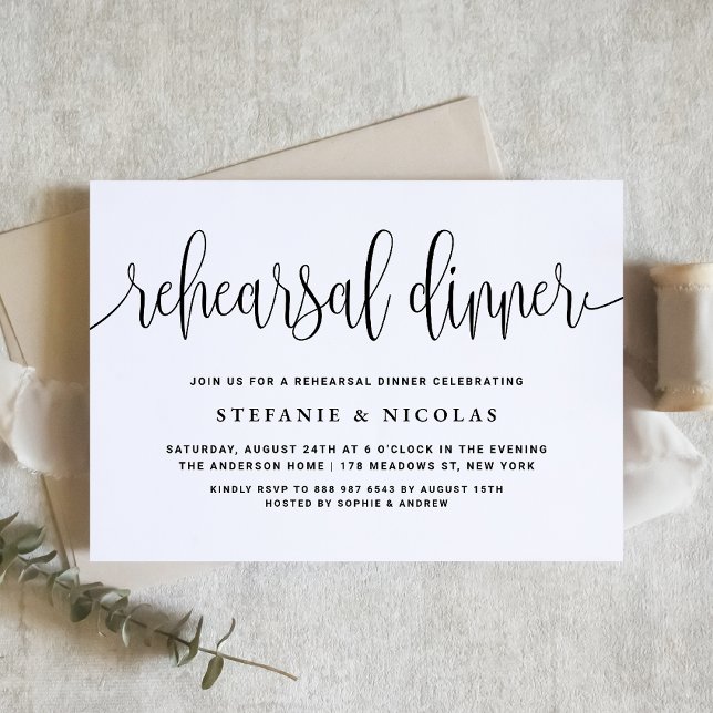 Invitación Cena de Black Pretty Calligraphy (Subido por el creador)