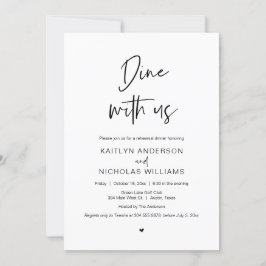 Invitación Cena de boda con nosotros