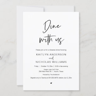 Invitación Cena de boda con nosotros