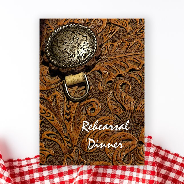 Invitación Cena de Boda de albarda occidental marrón (Subido por el creador)