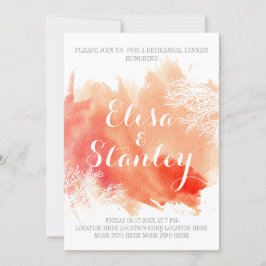 Invitación Cena de boda de arrecifes de coral acuarela
