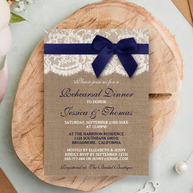 Invitación Cena de Boda de cinta azul de la Marina Rusa (Subido por el creador)