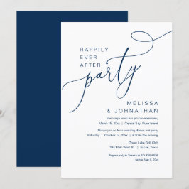 Invitación Cena de boda de fuga de la fiesta Después de Felic