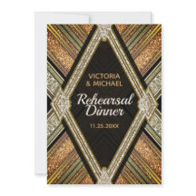Cena de Boda de glamour de bronce Art Deco