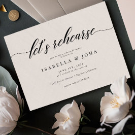 Invitación Cena de Boda de guión elegante clásico