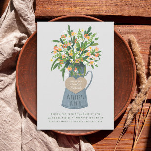 Invitación Cena de Boda de jug de flores
