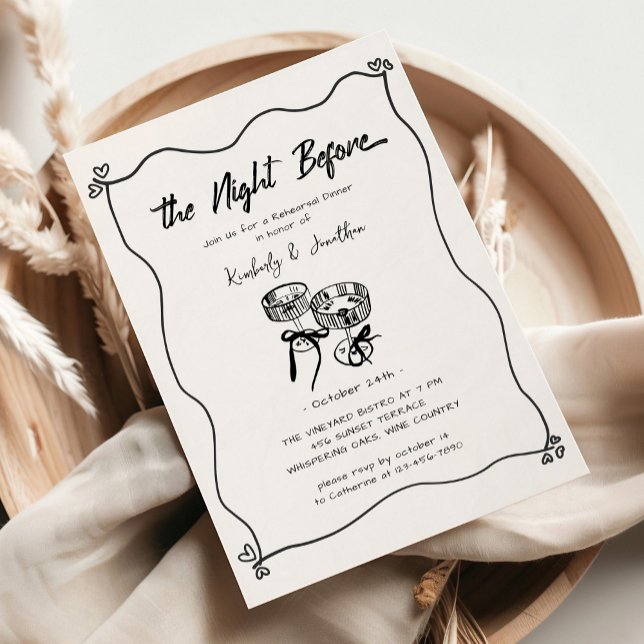 Invitación Cena de Boda de mano caprichosa (Subido por el creador)