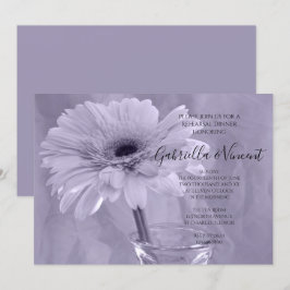 Invitación Cena de Boda de margarita pálido teñido