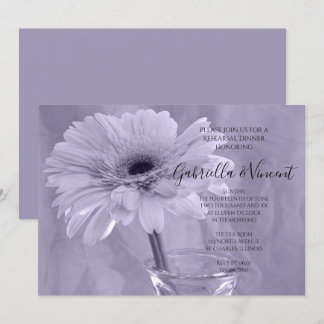 Invitación Cena de Boda de margarita pálido teñido