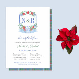 Invitación Cena de Boda de Navidades clásicos