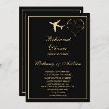 Cena de Boda de viajes de oro negro