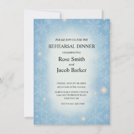 Invitación Cena de Boda de Winter Wonderland