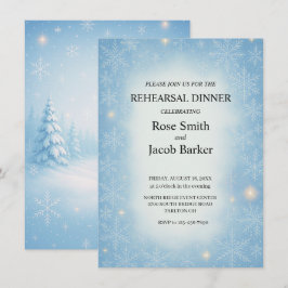 Invitación Cena de Boda de Winter Wonderland