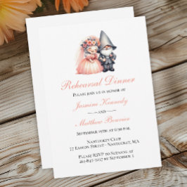 Invitación Cena de Boda de Woodland Garden Gnome