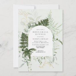 Invitación Cena de Boda del bosque de Wild Fern Greenery