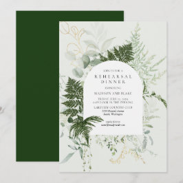 Invitación Cena de Boda del bosque de Wild Fern Greenery