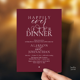 Invitación Cena de Boda Después de Felices para Siempre de Mo