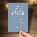 Invitación Cena de Boda Dusty Blue Felices para Siempre<br><div class="desc">Celebra tu para siempre con elegancia moderna</div>