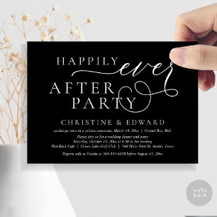 Invitación Cena de boda Elopement, feliz siempre después del 