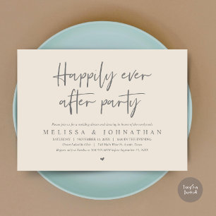 Invitación Cena de boda Elopement, felizmente después de Fies
