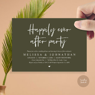 Invitación Cena de boda Elopement, felizmente después de Fies