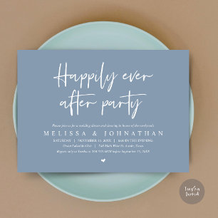 Invitación Cena de boda Elopement, felizmente después de Fies
