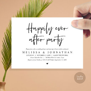Invitación Cena de boda Elopement, felizmente después de Fies