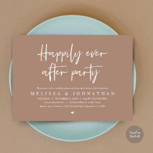 Invitación Cena de boda Elopement, felizmente después de Fies