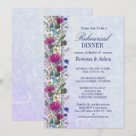 Invitación Cena de Boda floral de cardo escocés