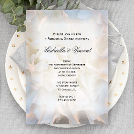 Invitación Cena de Boda floral de carnación blanca