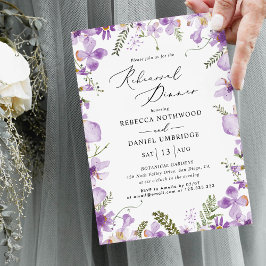Invitación Cena de Boda floral de lavanda suave