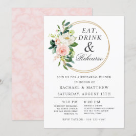 Invitación Cena de Boda floral de Rubor