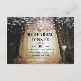 Invitación Cena de Boda forestal encantada de Evermore