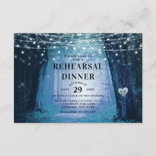 Invitación Cena de Boda forestal encantada de Evermore