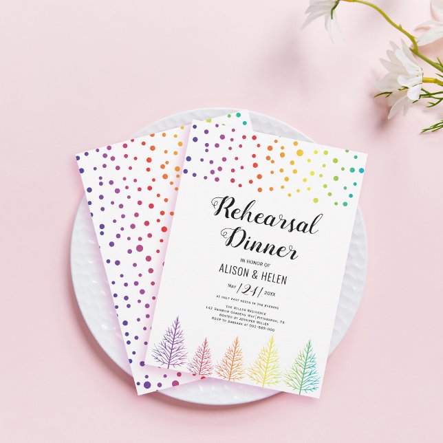 Invitación Cena de boda lésbico arcoiris (Subido por el creador)
