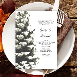 Invitación Cena de Boda Natural Pine Cone Woods