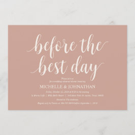 Invitación Cena de Boda Rústico crema de Rubor