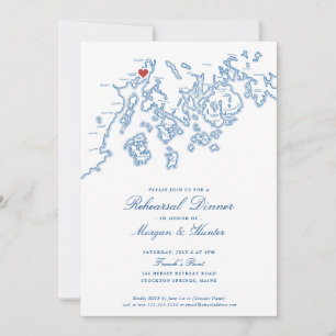 Invitación Cena de Bodas de Point Maine en francés