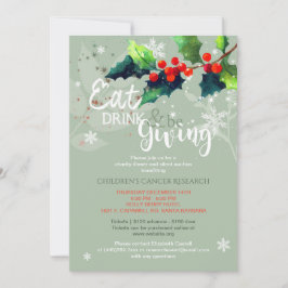 Invitación Cena de caridad de invierno | Subasta silenciosa